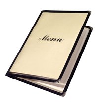 A menu free of clutter helps the guest focus.