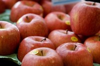 Apples for sale at a market.