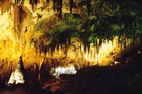 Salt crystals make stalactites in your cave model.