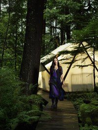 You don't have to pitch a tent to create a private bower in your yard.