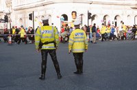 Police officers may have to control hundreds of people during events.