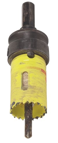 Hole saw bits of all sizes fit onto your power drill, making cutting perfect circles for shower plumbing easy.