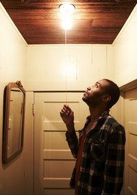In a small, unventilated space, an incandescent bulb is a fire hazard.