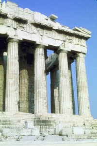 The Erechtheion served as a sanctuary for the worshipers of Athena and Poseidon.