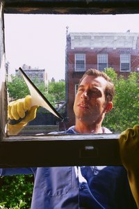Using a squeegee prevents streaking.