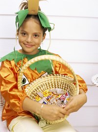 A pumpkin costume is cute at any age.