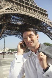 Say 'bonjour' to your friends and family in the United States on a cell phone.