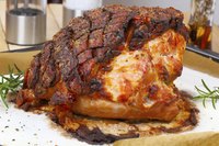 Pull the rendered fat crisps off the roast and chop them for instant cracklings.
