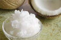 A close-up of coconut oil.