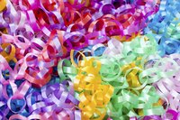 Acetate ribbon is a good choice for decorating the spirit stick.