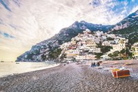 Positano beaches hug the Amalfi Coast.