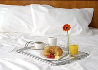 Breakfast in bed, room service.