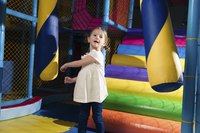 An indoor play space is a good place to take your children on a rainy day.