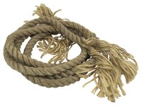 Unravel 6 inches at the end of the lariat to add an interesting element to the lariat cross.