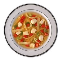 Soup bones act as the base for a rich soup.