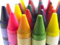 Melt chunks of crayon on canvas or paper for 3-D art.