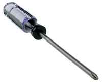 A long-reach screwdriver is needed to align a Pella sliding door.