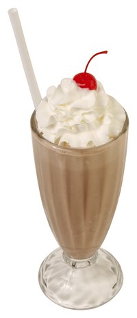 Fake milkshake displays require only a few supplies.