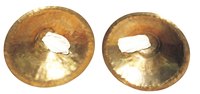 Children can make their own set of cymbals at home.