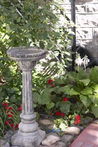 You can safely glue broken birdbaths back together.