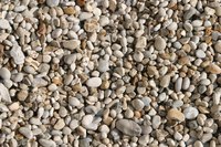 Rock mulch is much more practical if you can buy it in bulk from a gravel or cement company.