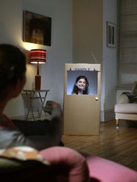 Children can use the TV to practice their skills as presenters.