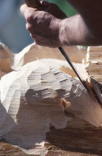 Carving from solid wood requires skill and patience.