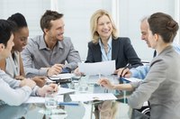 Business meeting with co-op members