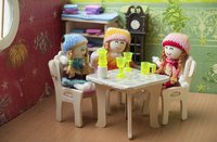 It's easy to make dollhouse furniture out of cardboard.