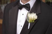 Tuxedo with shirt and tuxedo studs.