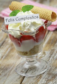 “Feliz cumpleaños!” is Spanish for “Happy birthday!”
