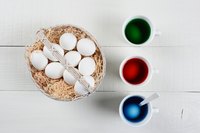 Use a separate container for each egg color dye.