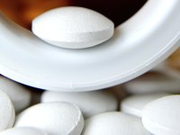 Close-up of vitamin D pills