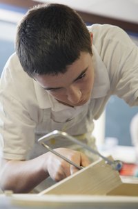 Woodworking crafts are one of many crafts well-suited for teen boys.
