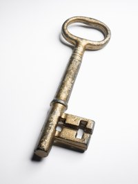 You can make a fake skeleton key with oven-bake clay.