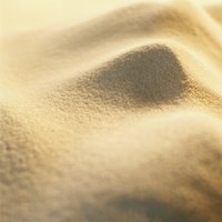 Ensure sand is level before pouring in water.