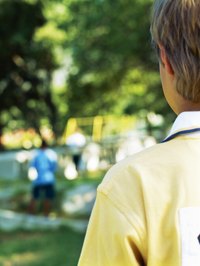 Autistic boy, isolated from peers