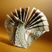 Craft origami shapes using dollar bills.