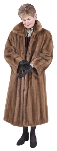 A fur coat provides warmth.