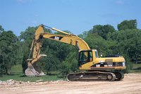 A backhoe digs quickly and accurately.