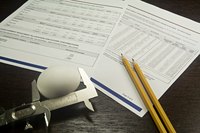 Business invoices on a desk.