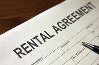 Rental agreement form with pen