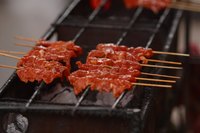 In Rodizio style, meats are typically brought to the table on skewers.