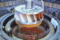 A static frequency converter brings an industrial turbine up to speed from a full stop.