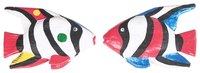 Liquid starch can be painted directly on the paper as it is placed on the mold.