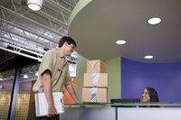 Delivery man with packages
