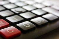 Close-up of calculator keys