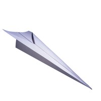 A paper plane with small wings travels quickly.