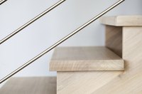 Bare wood steps.