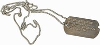 Dog tag chains can easily be shortened at home.